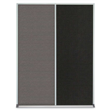 United Visual Products Single Door Radius Corkboard, 36"X36", W UV8002-WHITE-PUMICE